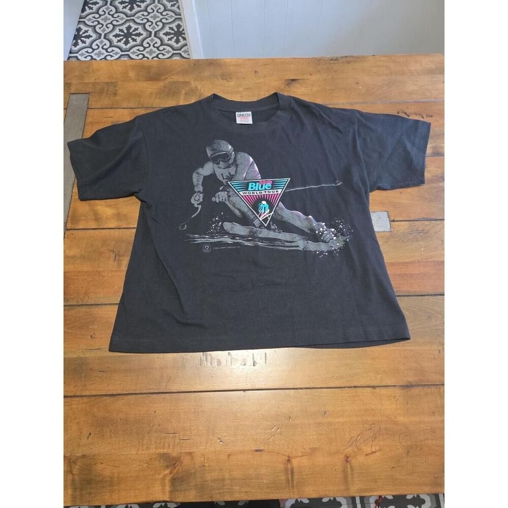 Oneita Men's Black T-shirt